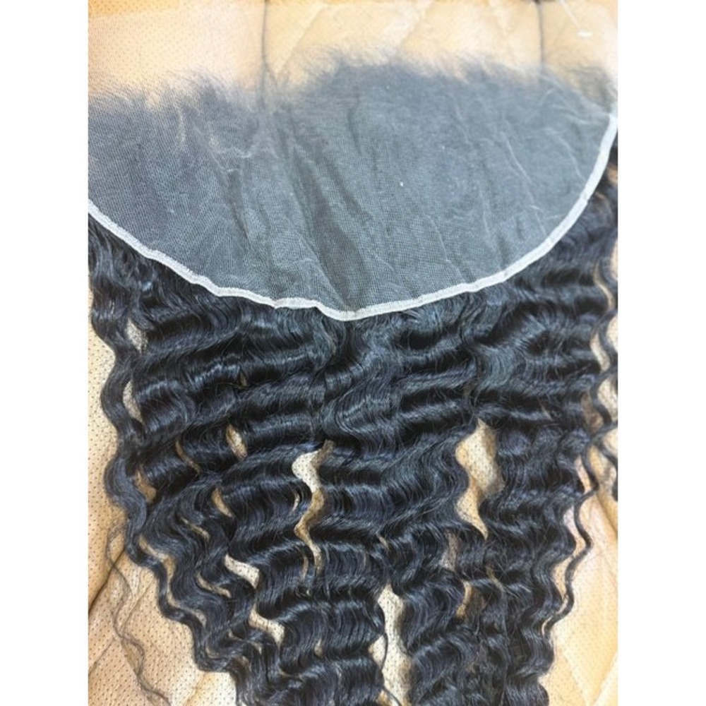 20" Ultra-HD Deep Wave Virgin Hair Lace Frontal - Picture 1 of 3